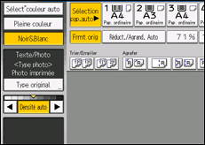 Illustration de l'écran du panneau de commande
