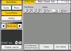 Illustration de l'écran du panneau de commande