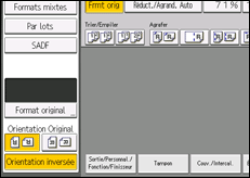 Illustration de l'écran du panneau de commande