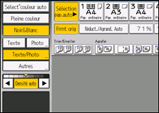 Illustration de l'écran du panneau de commande