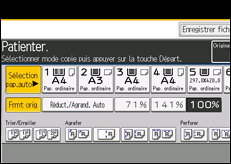 Illustration de l'écran du panneau de commande