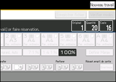 Illustration de l'écran du panneau de commande