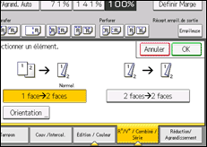 Illustration de l'écran du panneau de commande