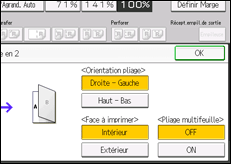 Illustration de l'écran du panneau de commande