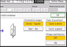 Illustration de l'écran du panneau de commande