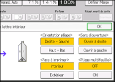 Illustration de l'écran du panneau de commande
