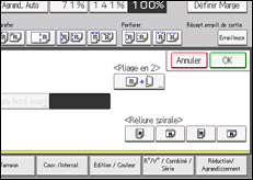 Illustration de l'écran du panneau de commande