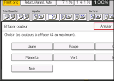 Illustration de l'écran du panneau de commande
