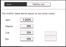 Illustration de l'écran du panneau de commande