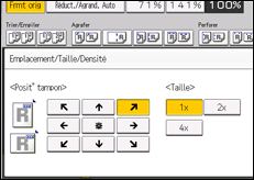 Illustration de l'écran du panneau de commande