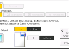 Illustration de l'écran du panneau de commande