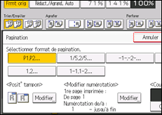 Illustration de l'écran du panneau de commande