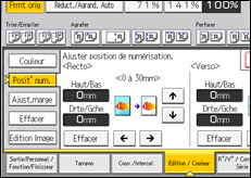 Illustration de l'écran du panneau de commande