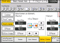 Illustration de l'écran du panneau de commande