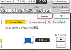 Illustration de l'écran du panneau de commande