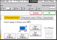 Illustration de l'écran du panneau de commande