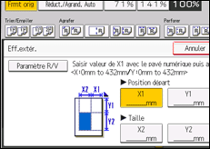 Illustration de l'écran du panneau de commande