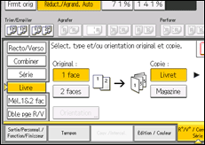 Illustration de l'écran du panneau de commande