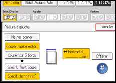 Illustration de l'écran du panneau de commande