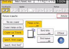 Illustration de l'écran du panneau de commande