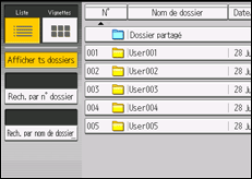 Illustration de l'écran du panneau de commande
