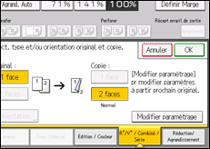 Illustration de l'écran du panneau de commande