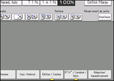 Illustration de l'écran du panneau de commande