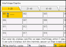 Illustration de l'écran du panneau de commande