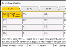 Illustration de l'écran du panneau de commande