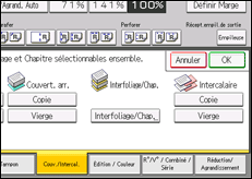 Illustration de l'écran du panneau de commande