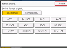 Illustration de l'écran du panneau de commande
