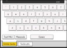 Illustration de l'écran du panneau de commande
