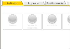 Illustration de l'écran du panneau de commande