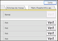 Illustration de l'écran du panneau de commande