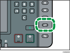 Illustration de la touche Compteur/Outils utilisateur