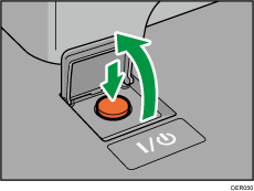 Illustration de l'interrupteur d'alimentation principale.