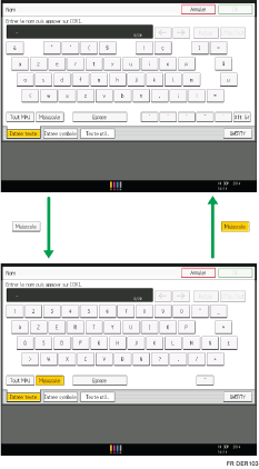 Illustration des touches