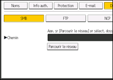 Illustration de l'écran du panneau de commande