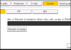 Illustration de l'écran du panneau de commande