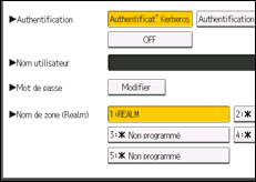 Illustration de l'écran du panneau de commande