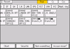 Illustration de l'écran du panneau de commande