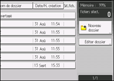 Illustration de l'écran du panneau de commande