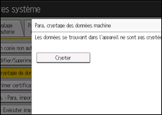 Illustration de l'écran du panneau de commande