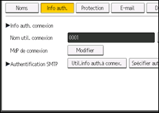 Illustration de l'écran du panneau de commande