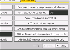 Illustration de l'écran du panneau de commande