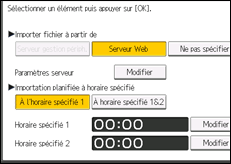 Illustration de l'écran du panneau de commande