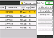 Illustration de l'écran du panneau de commande