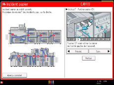Illustration de l'écran du panneau de commande