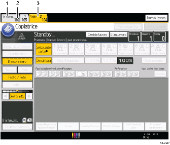 Illustrazione numerata pannello di controllo