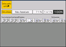Illustrazione della schermata sul pannello di controllo